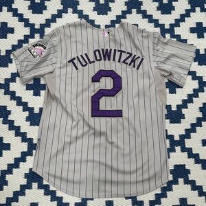 Majestic Gray and Purple Men's Jersey